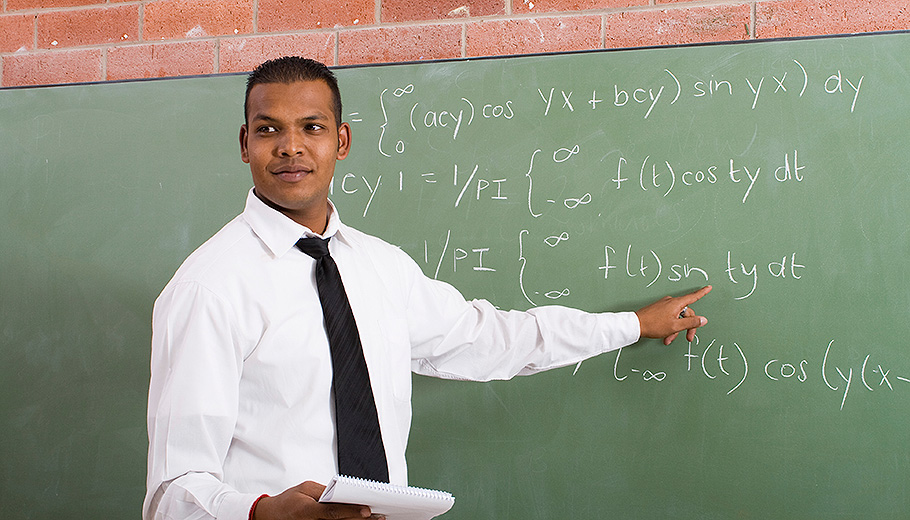 Professor Teaching Math