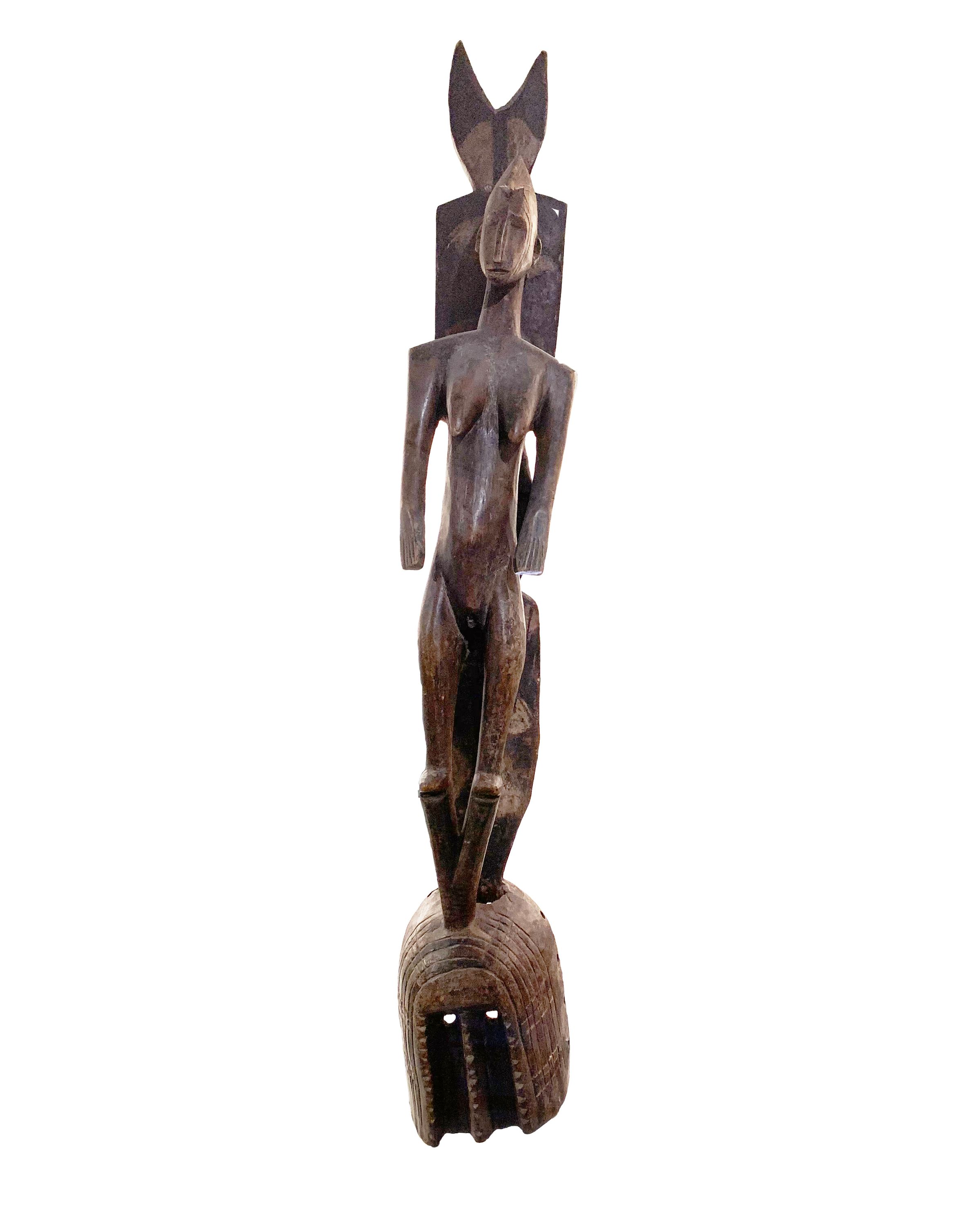 Face Mask with Super Structure Form of Female Figure