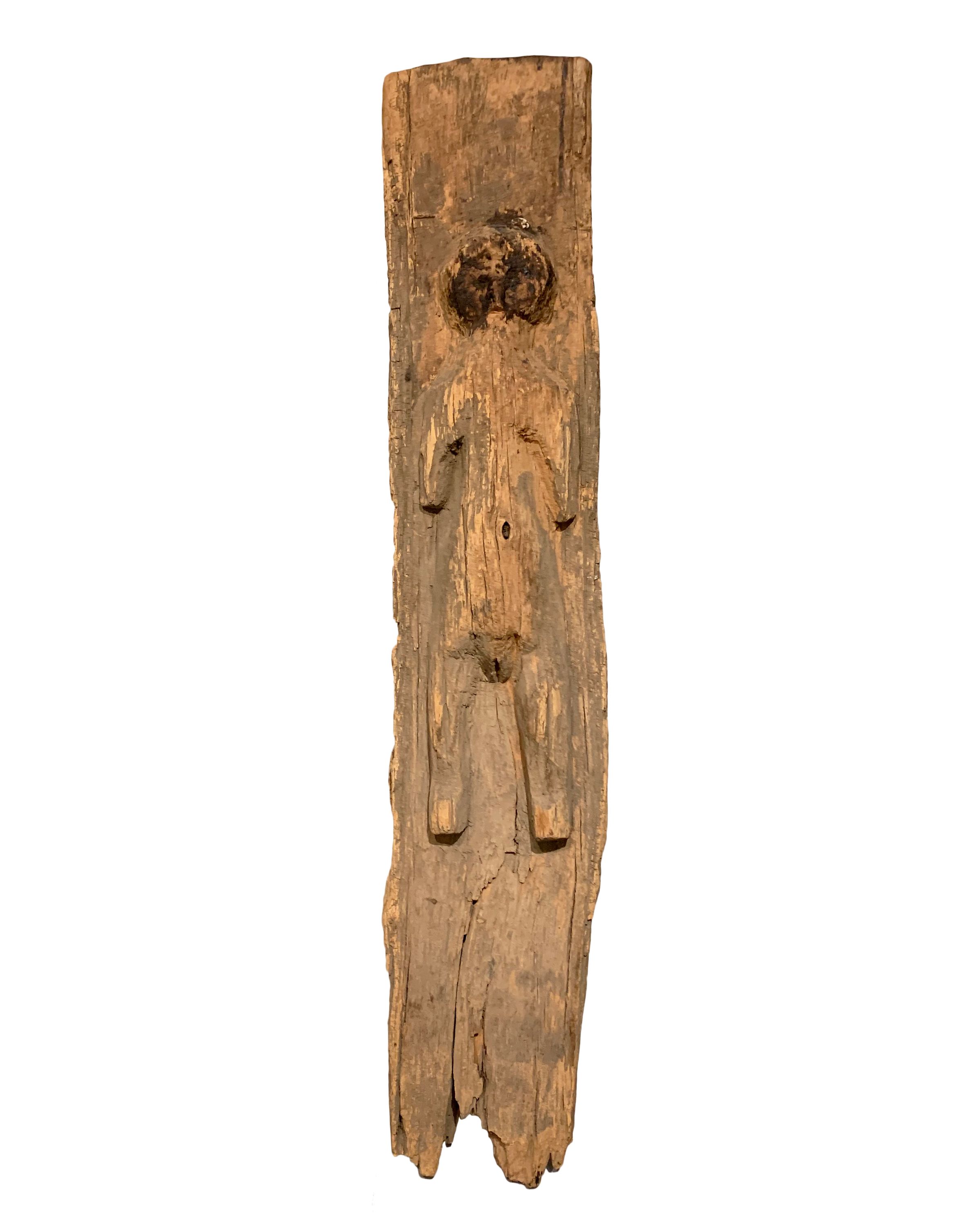Post with Relief Carving