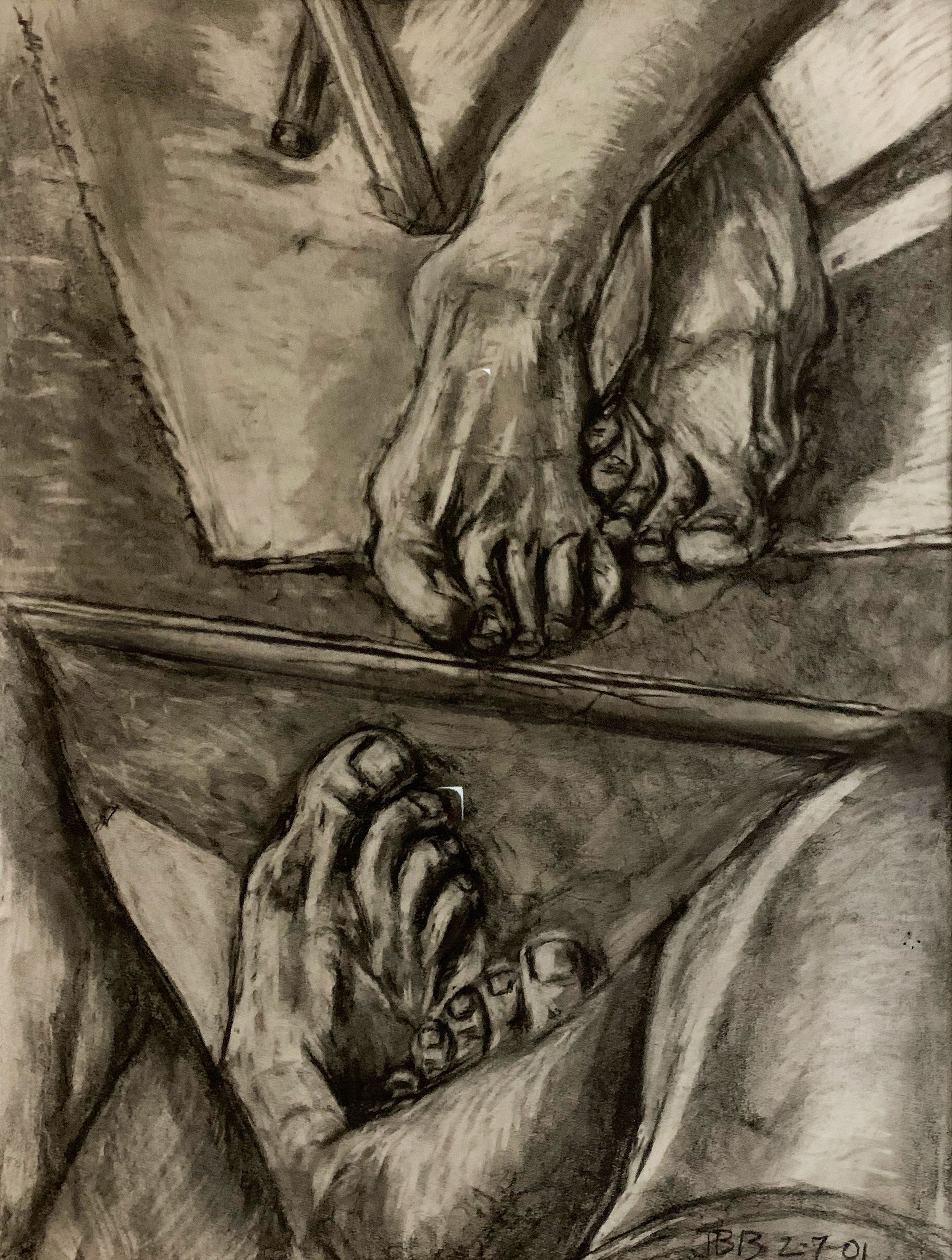 This art piece is named ‘Feet in Reflection'