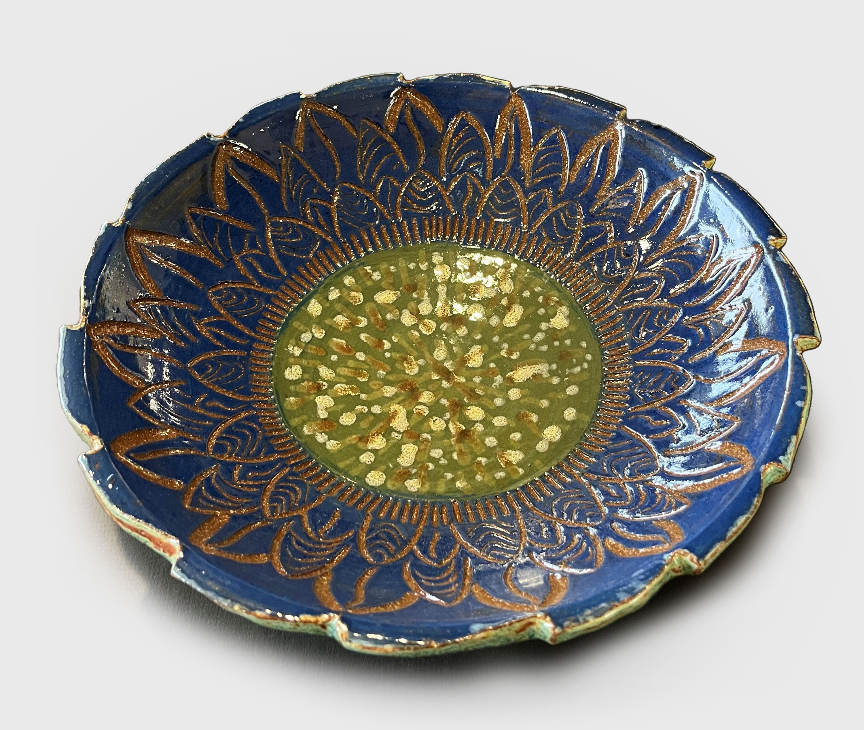 This art piece is named ‘Blue Dahlia'