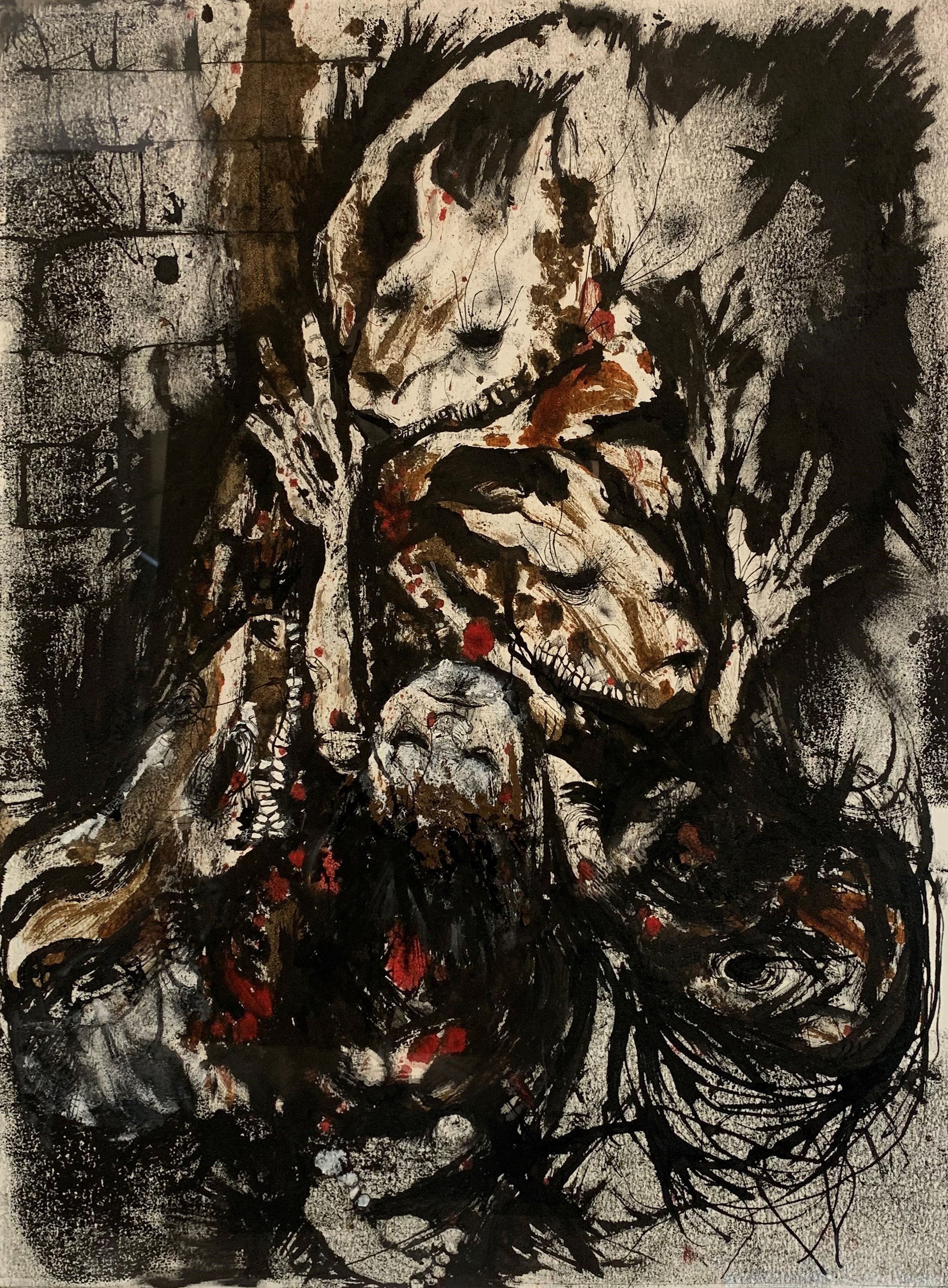 This art piece is named ‘Dog in the Schoolyard'