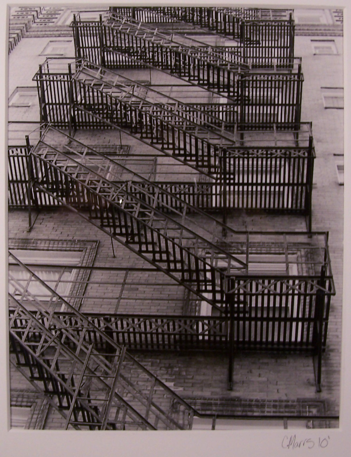 his art piece is named ‘Fire Escape'
