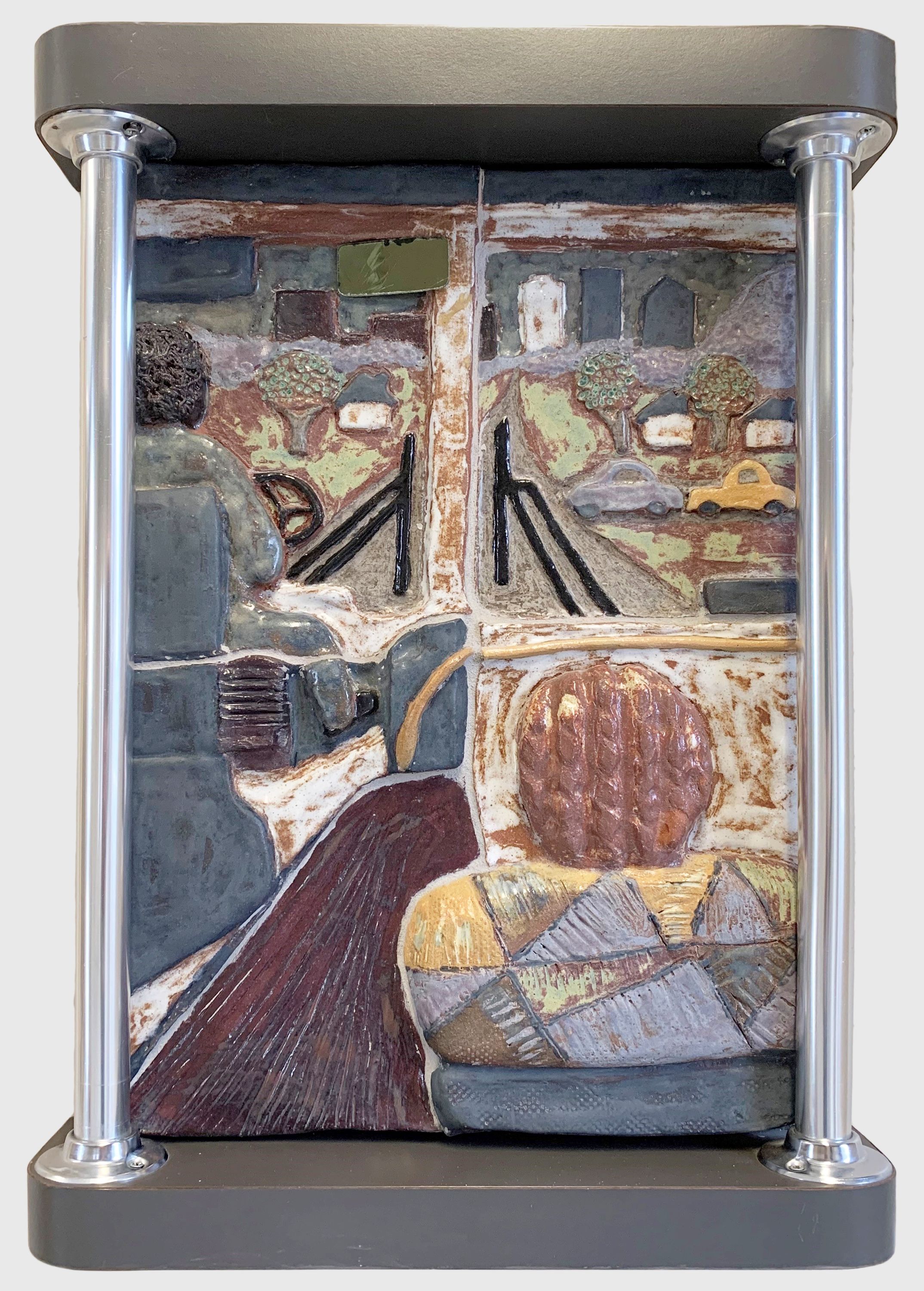 This art piece is named ‘To Town On The Two'