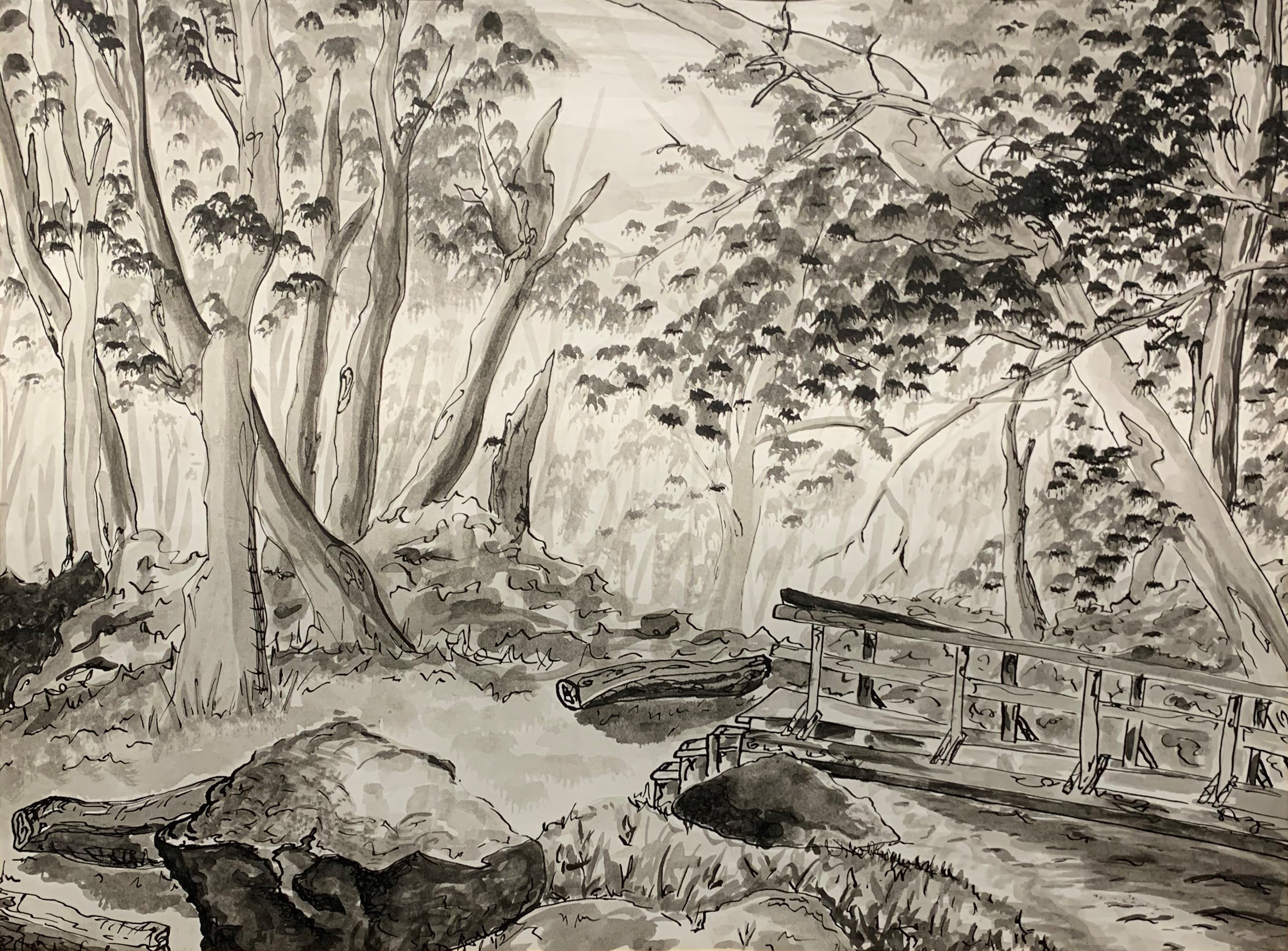 This art piece is named ‘Walk in the Woods'