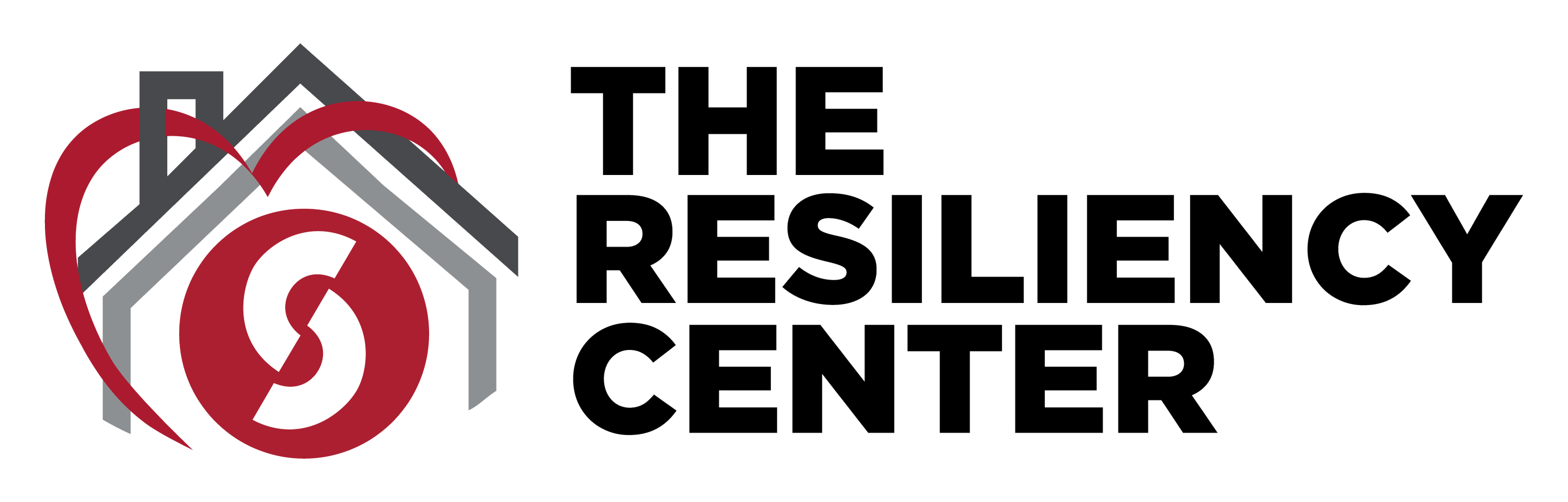 The Resilience Center Logo Featuring an outline of a house with an artistic heart drawn over it, with the Sinclair S logo in the center